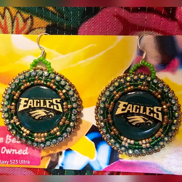 Jewelry - Native American Beaded Powwow Earrings. Team Earrings.